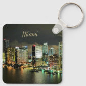 Miami Silhouet 's Nachts Sleutelhanger (Achterkant)