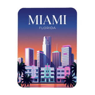 Miami Silhouette USA Magneet