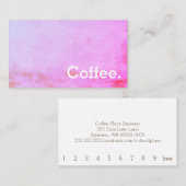 Miami Simple Loyalty Coffee Punch Card in nood (Voorkant / Achterkant)
