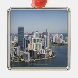 Miami Skyline 3 Metalen Ornament