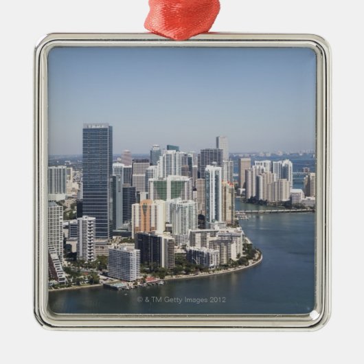 Miami Skyline 3 Metalen Ornament (Voorkant)