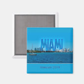 Miami Skyline (aanpasbare) magneet (Voorkant / Achterkant)