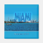 Miami Skyline (aanpasbare) magneet (Voorkant)