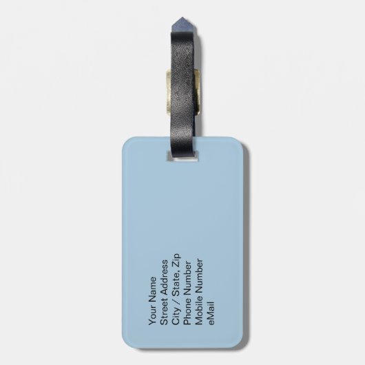 Miami Skyline Bagagelabel (Achterkant verticaal)