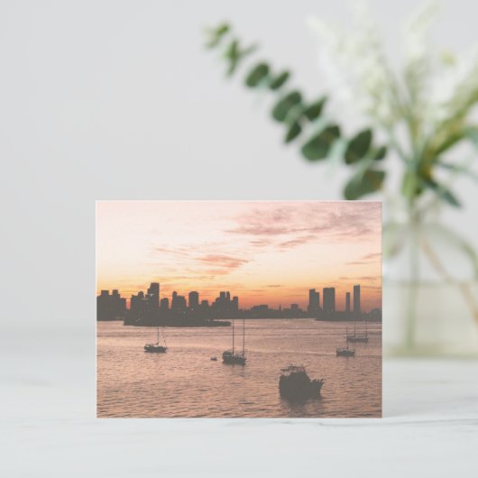  Miami Skyline Briefkaart (Staand voorkant)