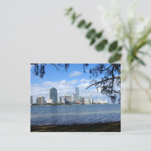Miami Skyline Briefkaart (Staand voorkant)