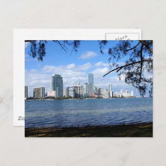 Miami Skyline Briefkaart (Voorkant / Achterkant)