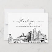 Miami Skyline bruiloft foto dank u kaart (Voorkant)