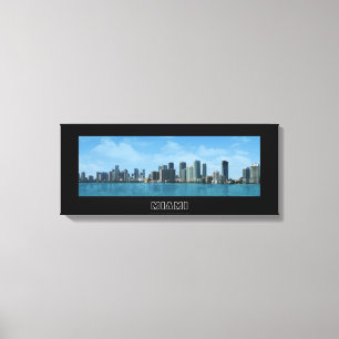 Miami Skyline Canvas Afdruk