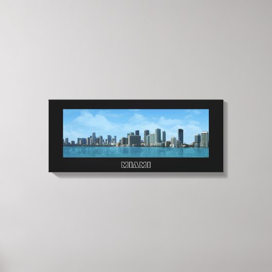 Miami Skyline Canvas Afdruk (Voorkant)