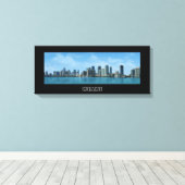 Miami Skyline Canvas Afdruk (Insitu (Houten vloer))
