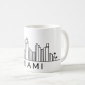 Miami Skyline – CityScape Design Koffiemok (Voorkant rechts)