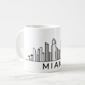 Miami Skyline – CityScape Design Koffiemok (Voorkant links)