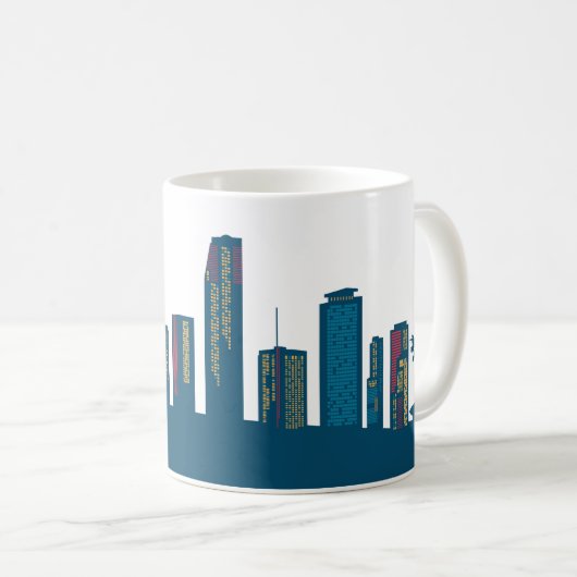 Miami Skyline Coffee Mok (Voorkant rechts)