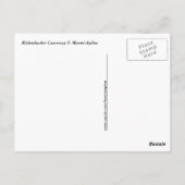 Miami skyline door Rickenbacker Causeway Briefkaart (Achterkant)