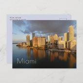 Miami Skyline en Reflection Briefkaart (Voorkant / Achterkant)