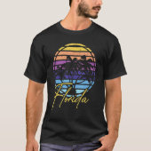 Miami Skyline Florida Palm Beach Sunset Funn T-shirt (Voorkant)