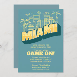 Miami Skyline Game over uitnodigingen van de Footb