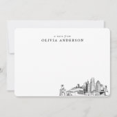 Miami Skyline gepersonaliseerde briefkaarten (Voorkant)