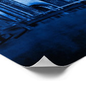 Miami Skyline in Blue Poster (Hoek)