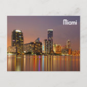 Miami Skyline in Dusk Briefkaart (Voorkant)