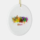 Miami skyline in waterverf keramisch ornament (Rechts)