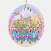 Miami Skyline Keramisch Ornament (Links)
