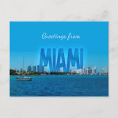 Miami Skyline met aanpasbare groeten Briefkaart (Voorkant)