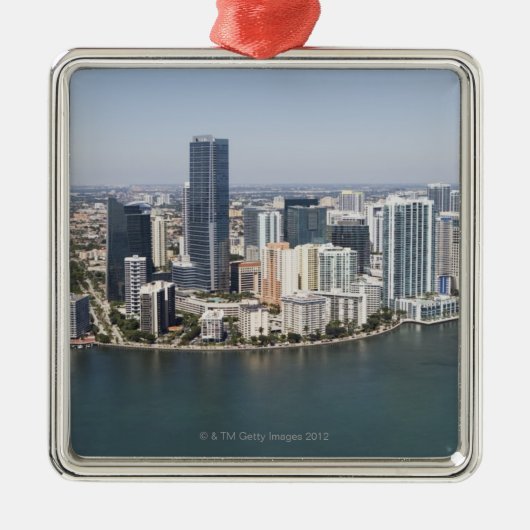 Miami Skyline Metalen Ornament (Voorkant)