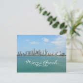 Miami Skyline, Miami Beach, Florida Briefkaart (Staand voorkant)