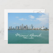 Miami Skyline, Miami Beach, Florida Briefkaart (Voorkant / Achterkant)