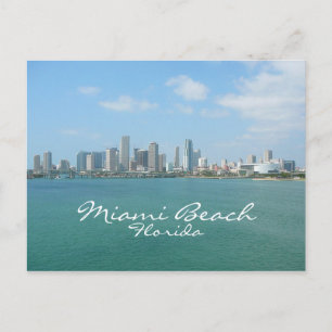 Miami Skyline, Miami Beach, Florida Briefkaart