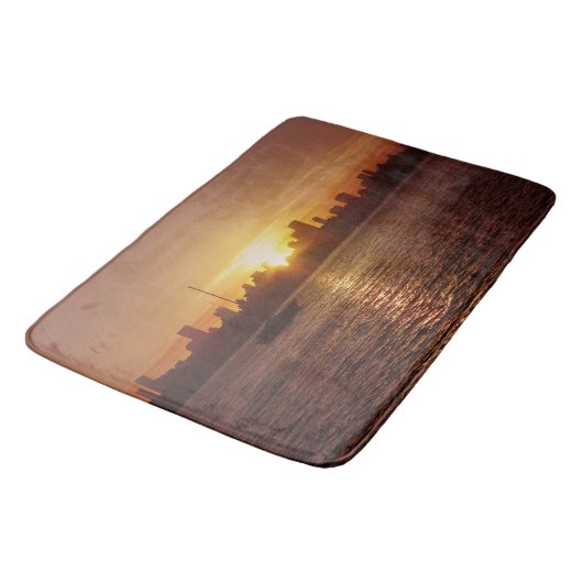 Miami Skyline op Sunset Badmat (Gekanteld)