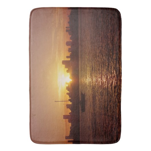 Miami Skyline op Sunset Badmat (Voorkant Verticaal)