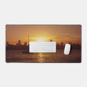 Miami Skyline op Sunset Bureaumat (Keyboard & Muis)