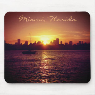 Miami Skyline op Sunset Muismat