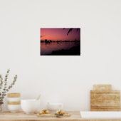 Miami Skyline op Sunset Poster (Keuken)