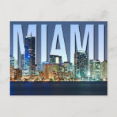 Miami Skyline Panorama Briefkaart (Voorkant)