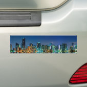 Miami Skyline Panorama Bumpersticker (Op auto)