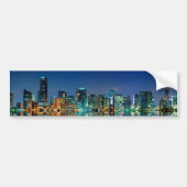 Miami Skyline Panorama Bumpersticker (Voorkant)
