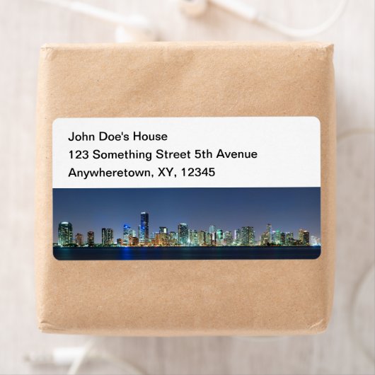 Miami Skyline Panorama Etiket (Insitu)