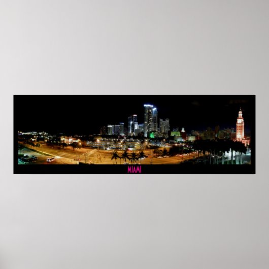 ~Miami Skyline~ PANORAMA POSTER (Voorkant)