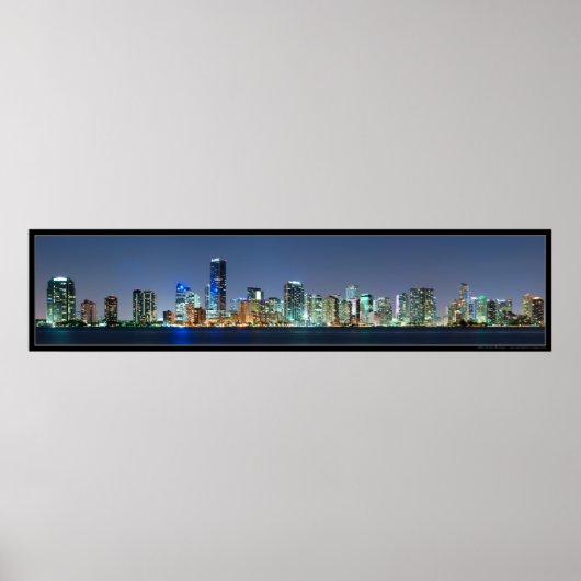 Miami Skyline Panorama Poster (Voorkant)