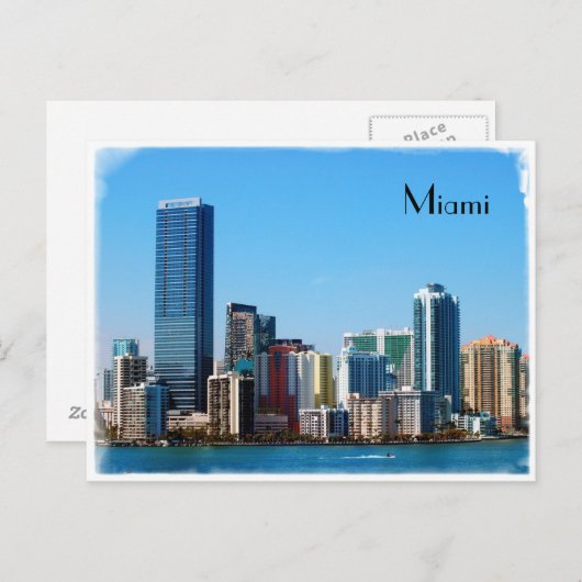 Miami skyline - Postkaart (Voorkant / Achterkant)