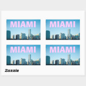 MIAMI SKYLINE RECHTHOEKIGE STICKER (Vel)