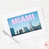 MIAMI SKYLINE RECHTHOEKIGE STICKER (Envelop)