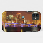 Miami skyline 's nachts, Florida Case-Mate iPhone Case (Achterkant (horizontaal))