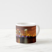 Miami skyline 's nachts, Florida Espresso Kop (Voorkant rechts)