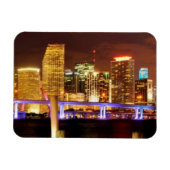 Miami skyline 's nachts, Florida Magneet (Horizontaal)