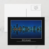 Miami skyline ' s nachts panorama - Briefkaart (Voorkant / Achterkant)